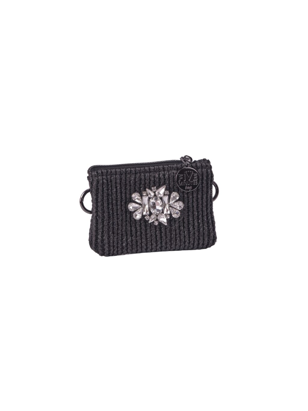 Magic Purse: rafia nero JEWEL