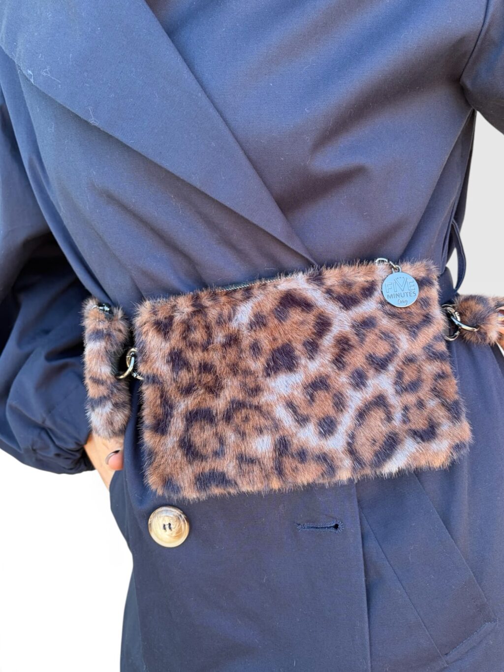 New Collection- Phone Bag: ecopelliccia maculata
